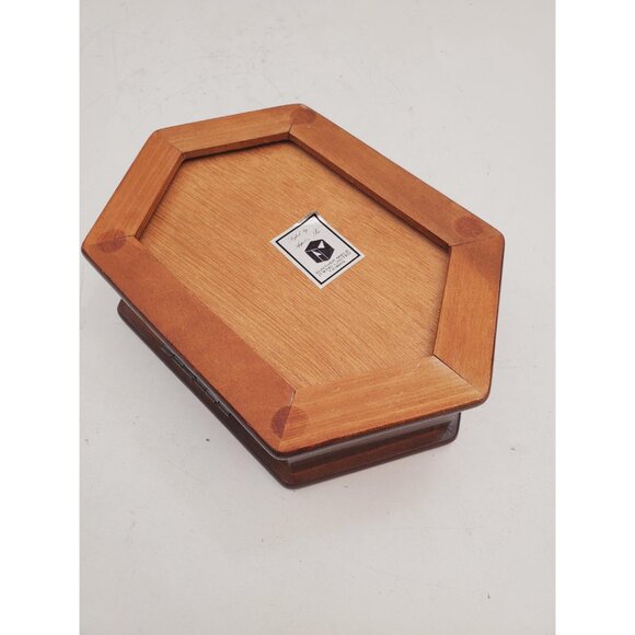 Vintage Gunther Mele 1970's wooden jewelry box. Jewellery . Vintage wooden - Picture 10 of 10